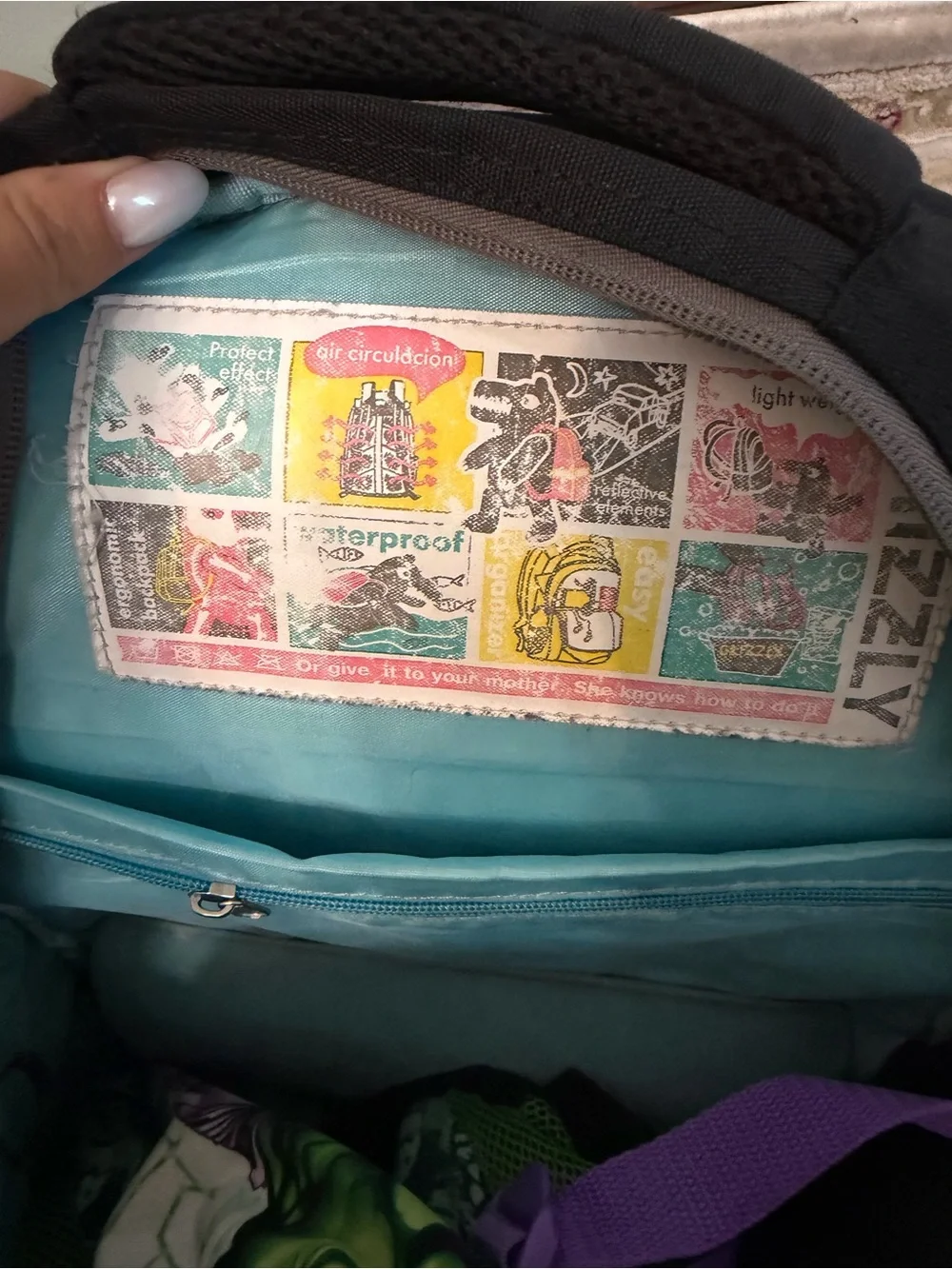 Kid’s Black & Blue Custom Engine Backpack